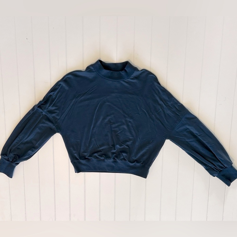 Fabletics Dark Teal Mock-Neck Pull-Over Size M - image 3